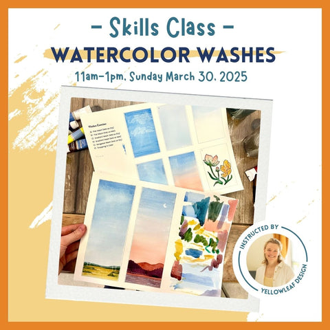 Watercolor Washes Skills Class with YellowLeaf Designs