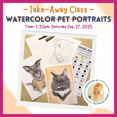 Yellow Leaf Designs Watercolor Pet Portraits