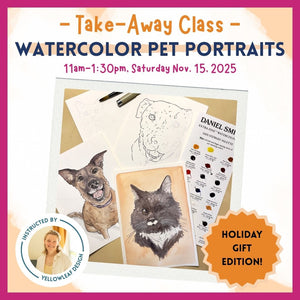 YellowLeaf Designs Watercolor Pet Portraits - Holiday Gift Edition