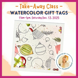 Yellow Leaf Designs Watercolor Gift Tag Class
