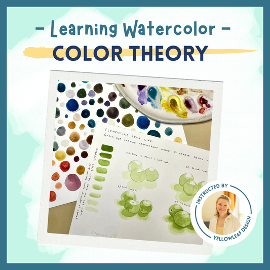 YELLOW LEAD DESIGN WATERCOLOR (JULY 9)