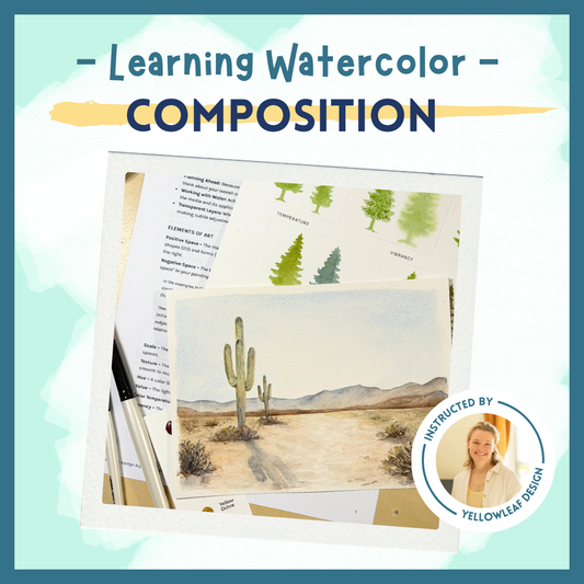 YELLOW LEAF DESIGN WATERCOLOR (JULY 16)