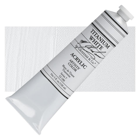 M. GRAHAM TITANIUM WHITE ACRYLIC PAINT 150ml