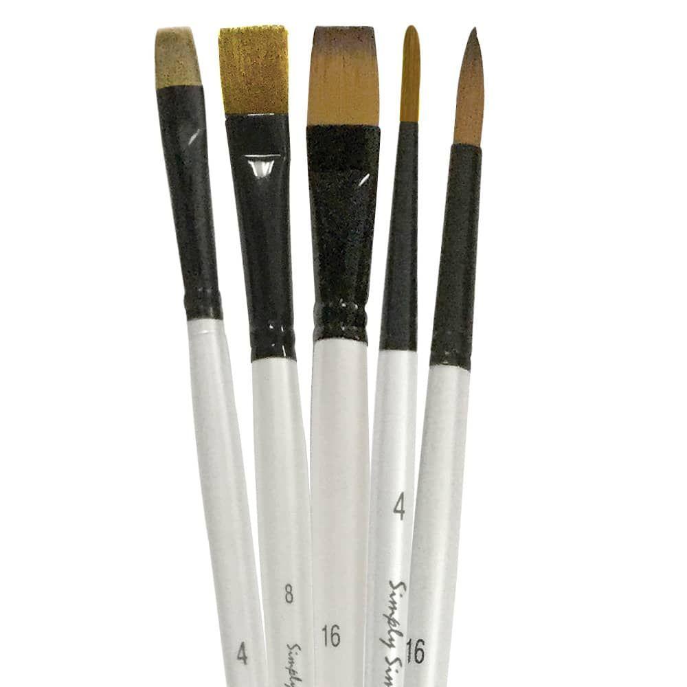 SIMPLY SIMMONS SYNTHETIC LONG HANDLE 5 BRUSH SET