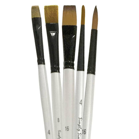 SIMPLY SIMMONS SYNTHETIC LONG HANDLE 5 BRUSH SET