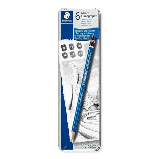STAEDTLER LUMOGRAPH PENCILS SET OF 6