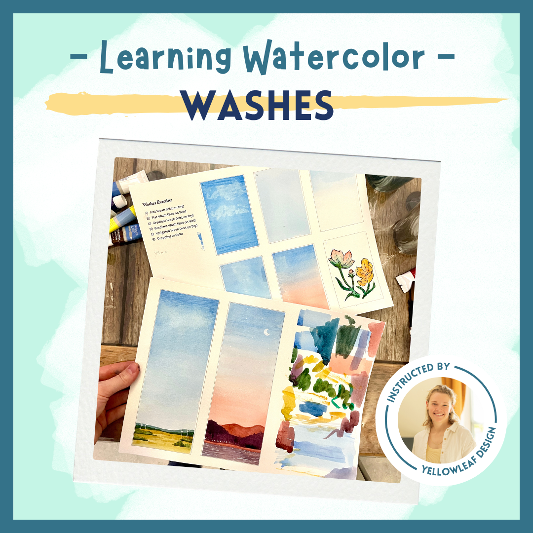 YELLOW LEAF DESIGN WATERCOLOR (JULY 2)