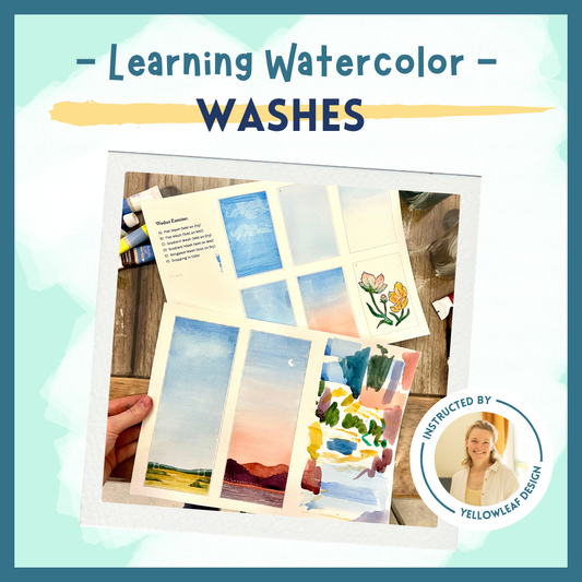 YELLOW LEAF DESIGN WATERCOLOR (JULY 2)